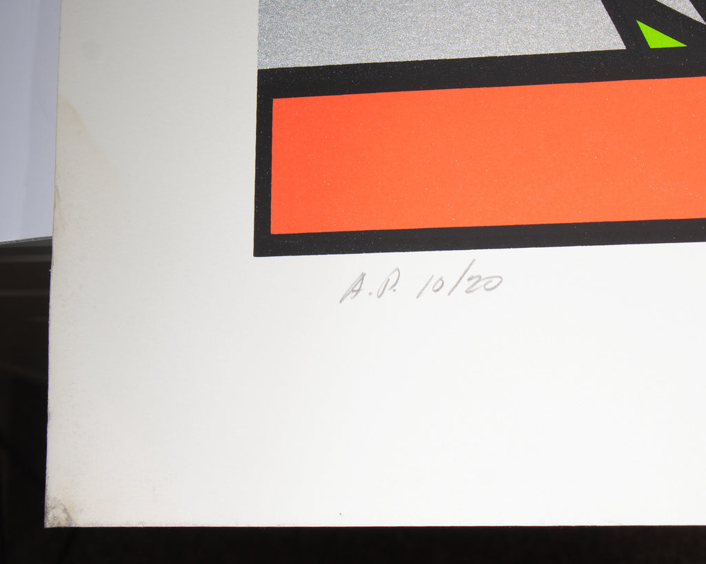 Nicholas Krushenick 1980 “Mount Cadillac” Serigraph Print
