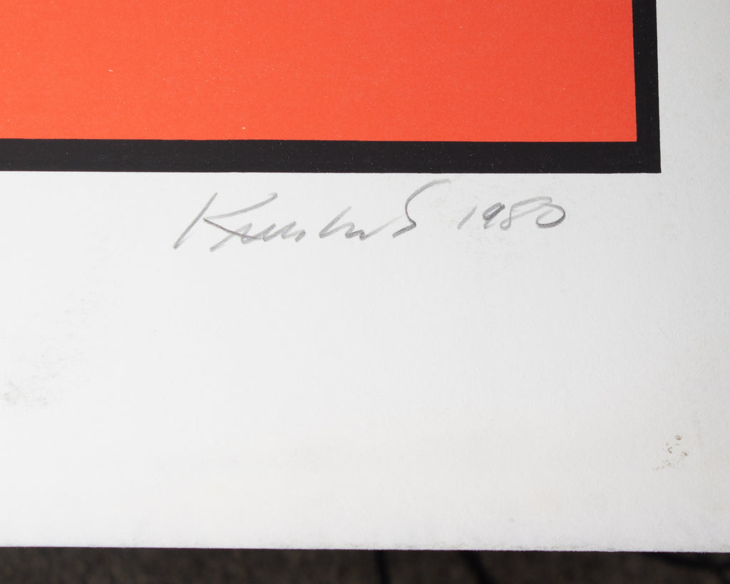 Nicholas Krushenick 1980 “Mount Cadillac” Serigraph Print