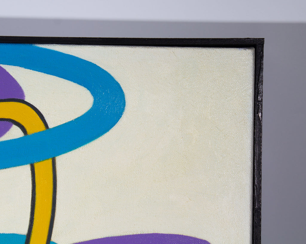 James Massena March “Bent Blue Wire” Acrylic on Canvas Painting