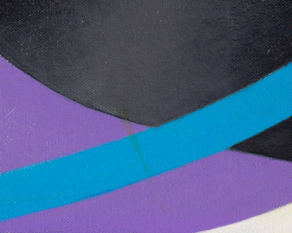 James Massena March “Bent Blue Wire” Acrylic on Canvas Painting