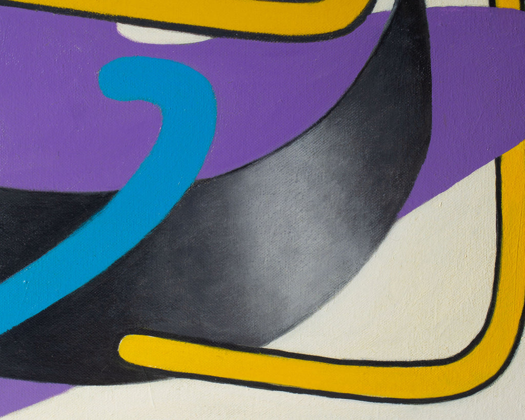 James Massena March “Bent Blue Wire” Acrylic on Canvas Painting