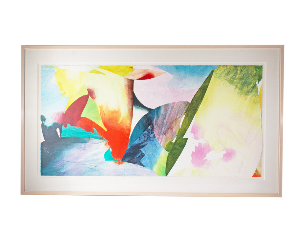Peter Kitchell “Red Plowed Under” Abstract Lithograph Print