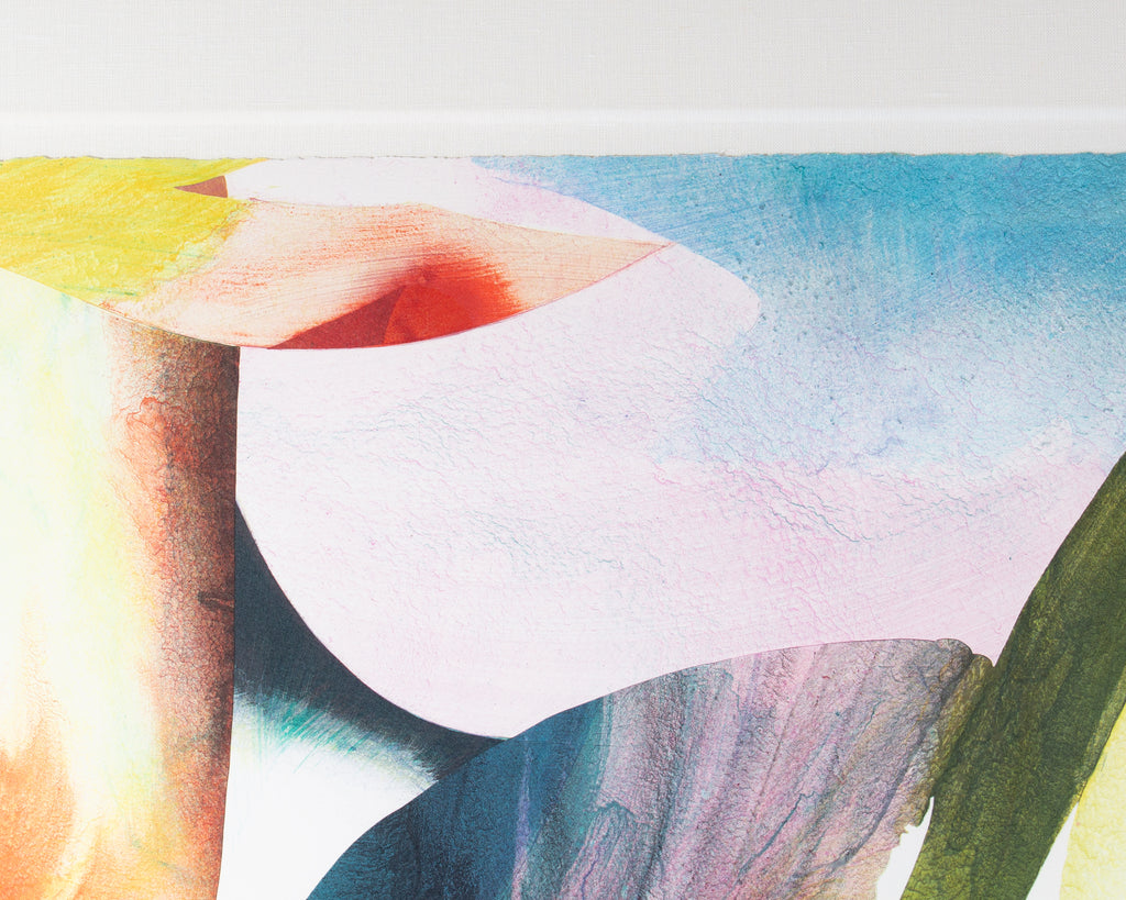 Peter Kitchell “Red Plowed Under” Abstract Lithograph Print