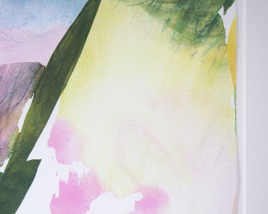 Peter Kitchell “Red Plowed Under” Abstract Lithograph Print