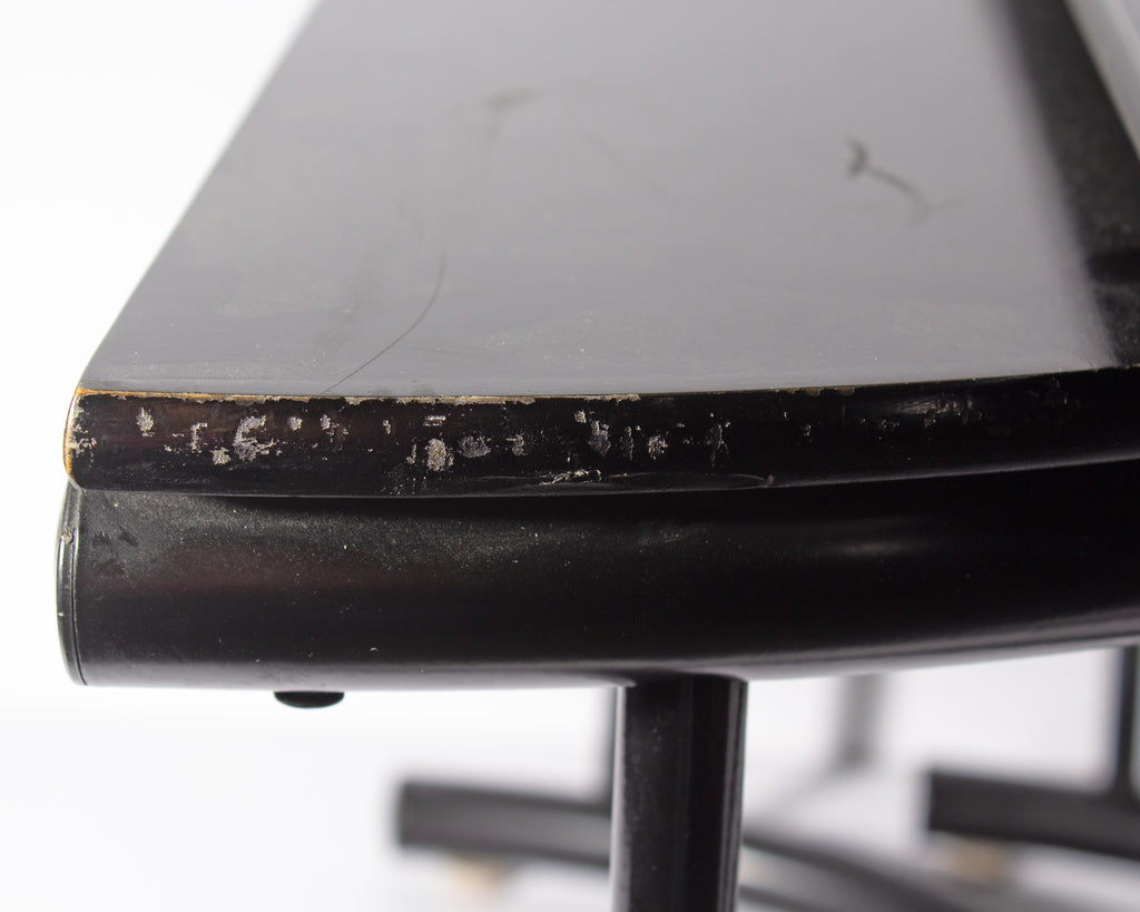 Postmodern 1980s Black Semi-Circle Nesting Tables