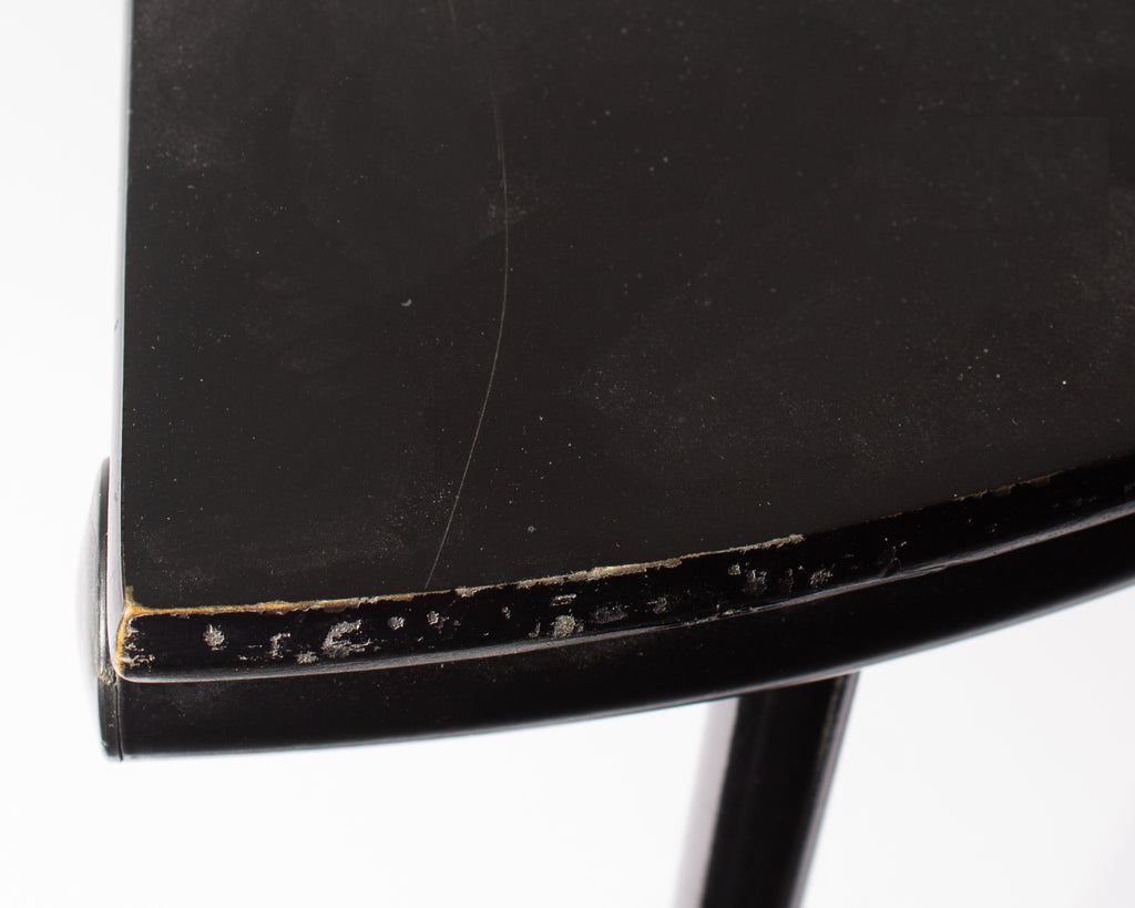 Postmodern 1980s Black Semi-Circle Nesting Tables