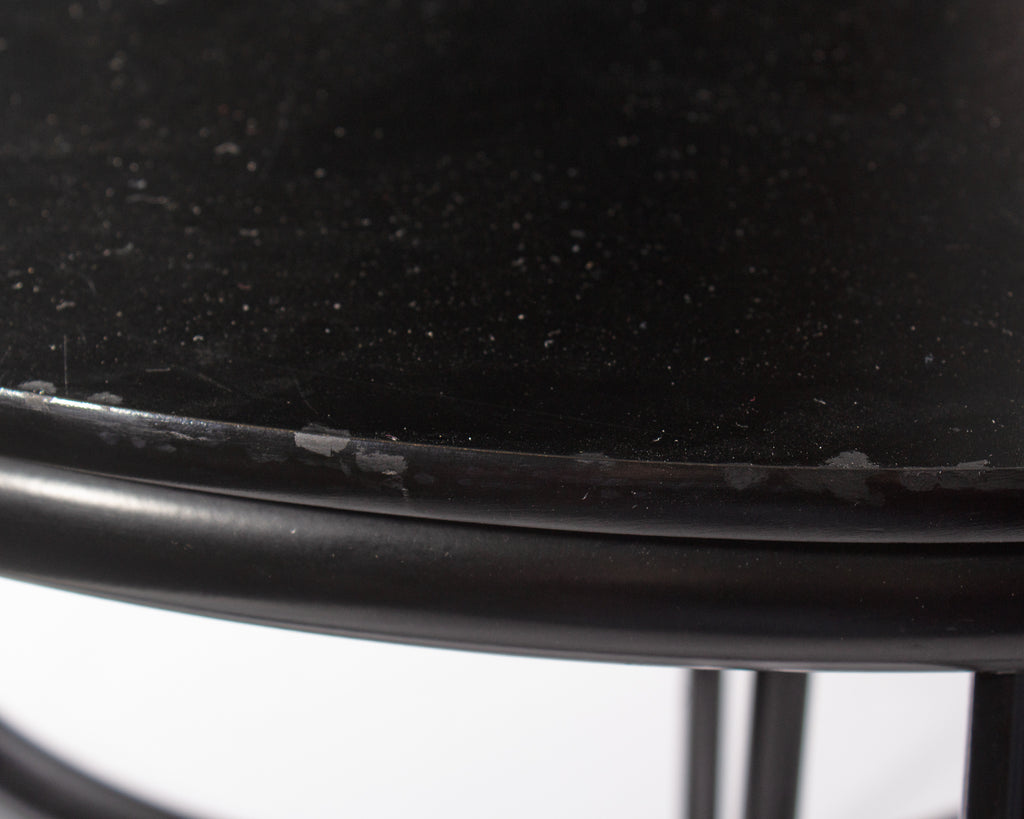 Postmodern 1980s Black Semi-Circle Nesting Tables