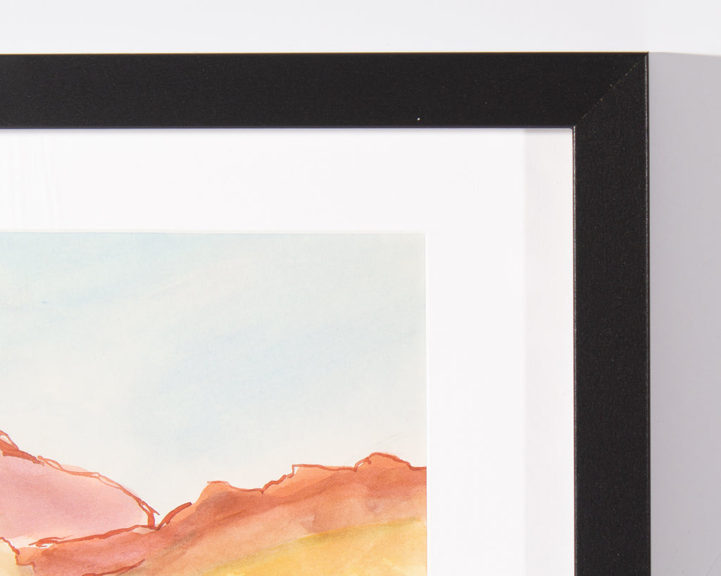 Harry Hilson 1967 Abstract Watercolor Landscape Painting