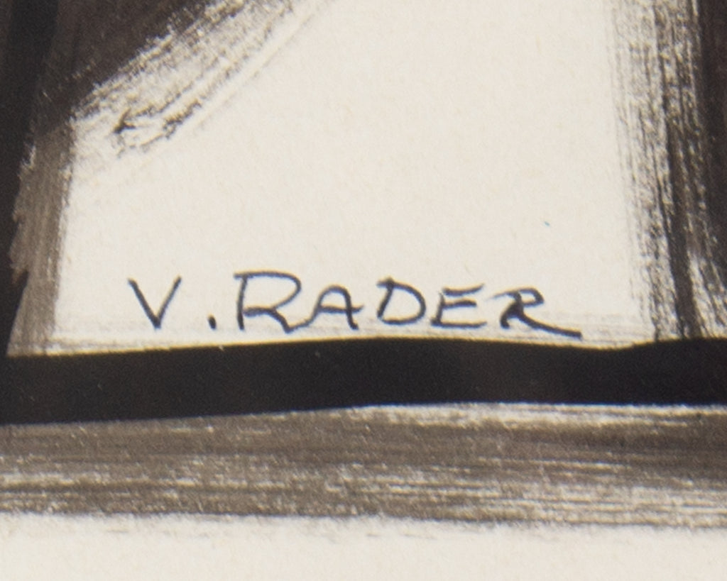 Vern Rader Abstract Ink Drawing
