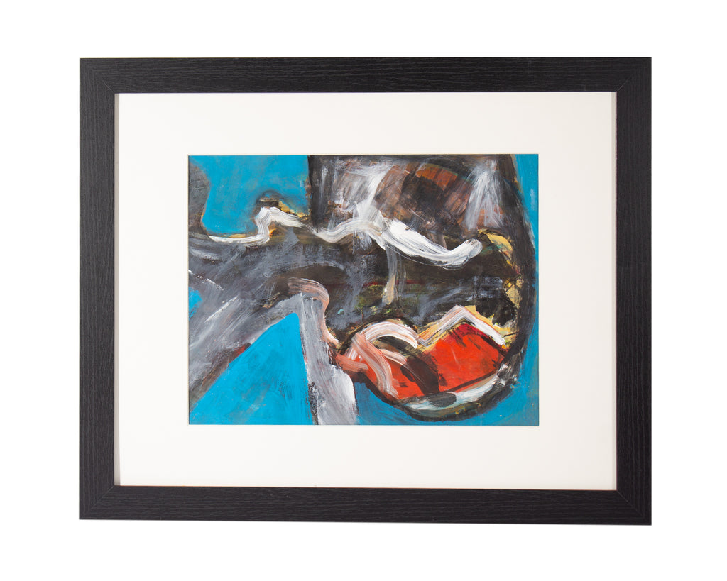James L. Bruch Abstract Oil on Paper Painting