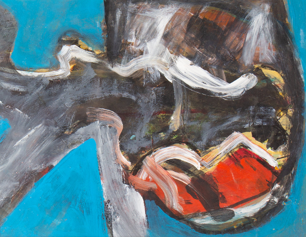 James L. Bruch Abstract Oil on Paper Painting