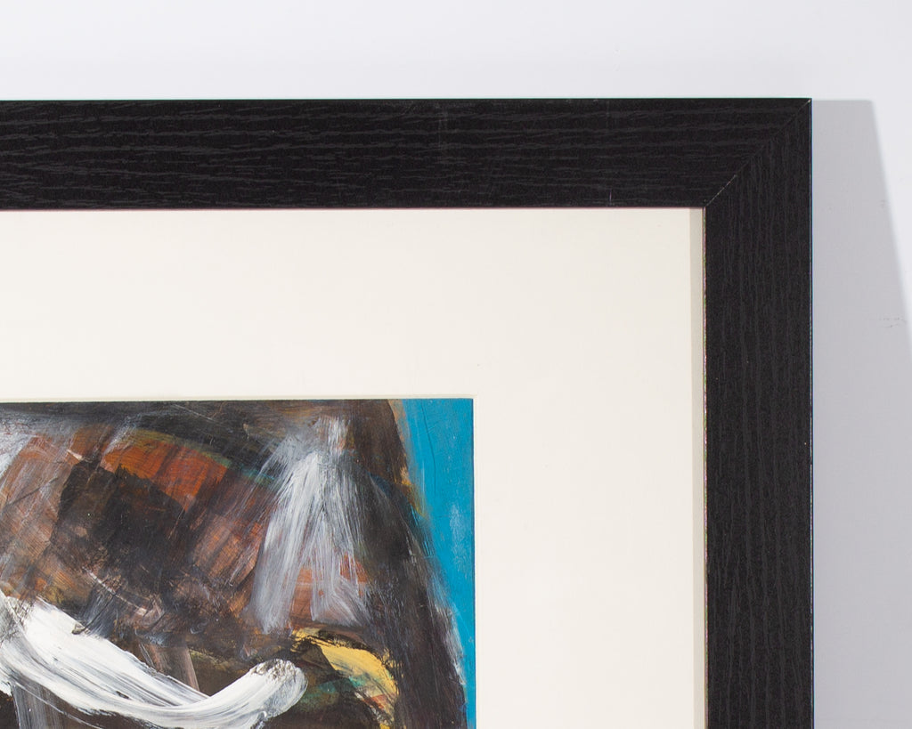 James L. Bruch Abstract Oil on Paper Painting