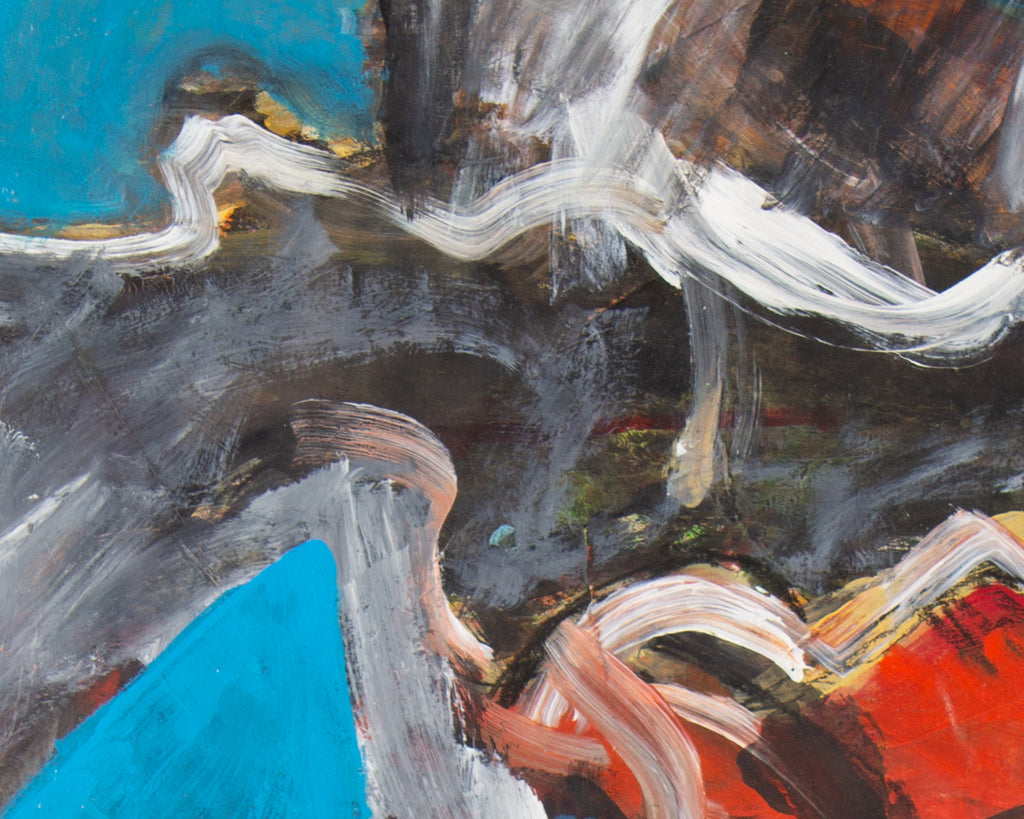 James L. Bruch Abstract Oil on Paper Painting