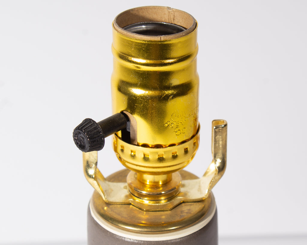 Martz Marshall Studios Ceramic Table Lamp with Incised Design