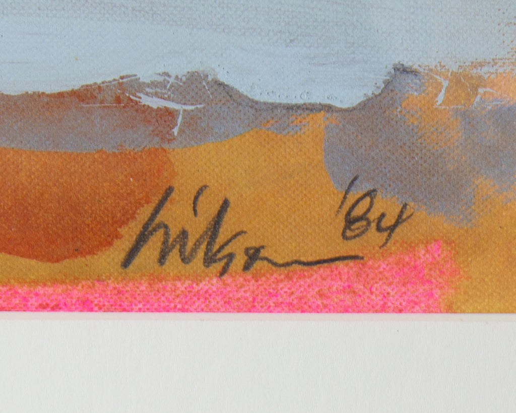 Harry Hilson 1984 Abstract Mixed Media Painting