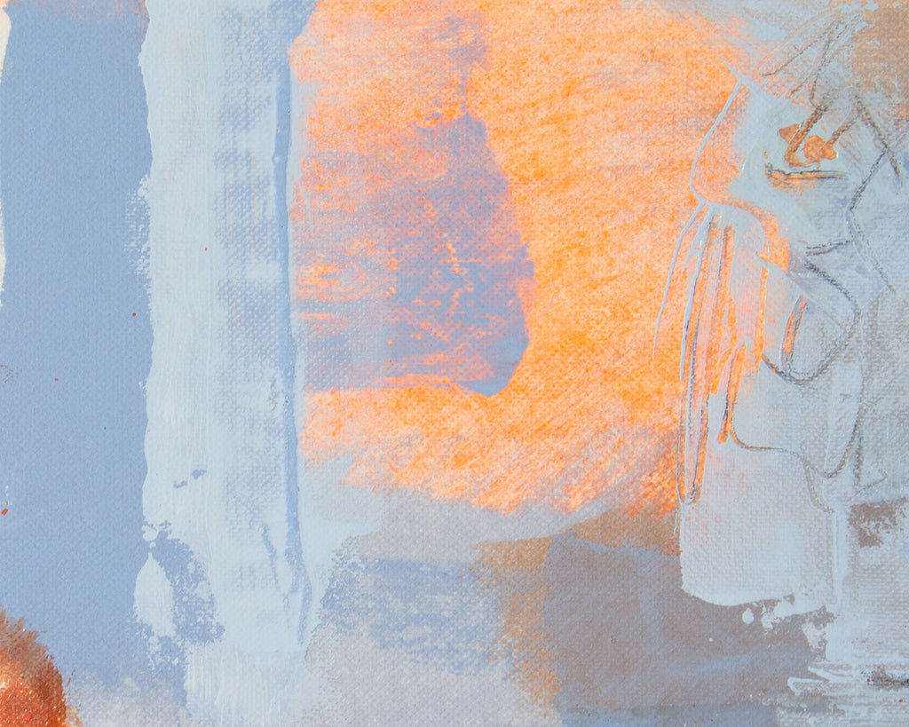 Harry Hilson 1984 Abstract Mixed Media Painting