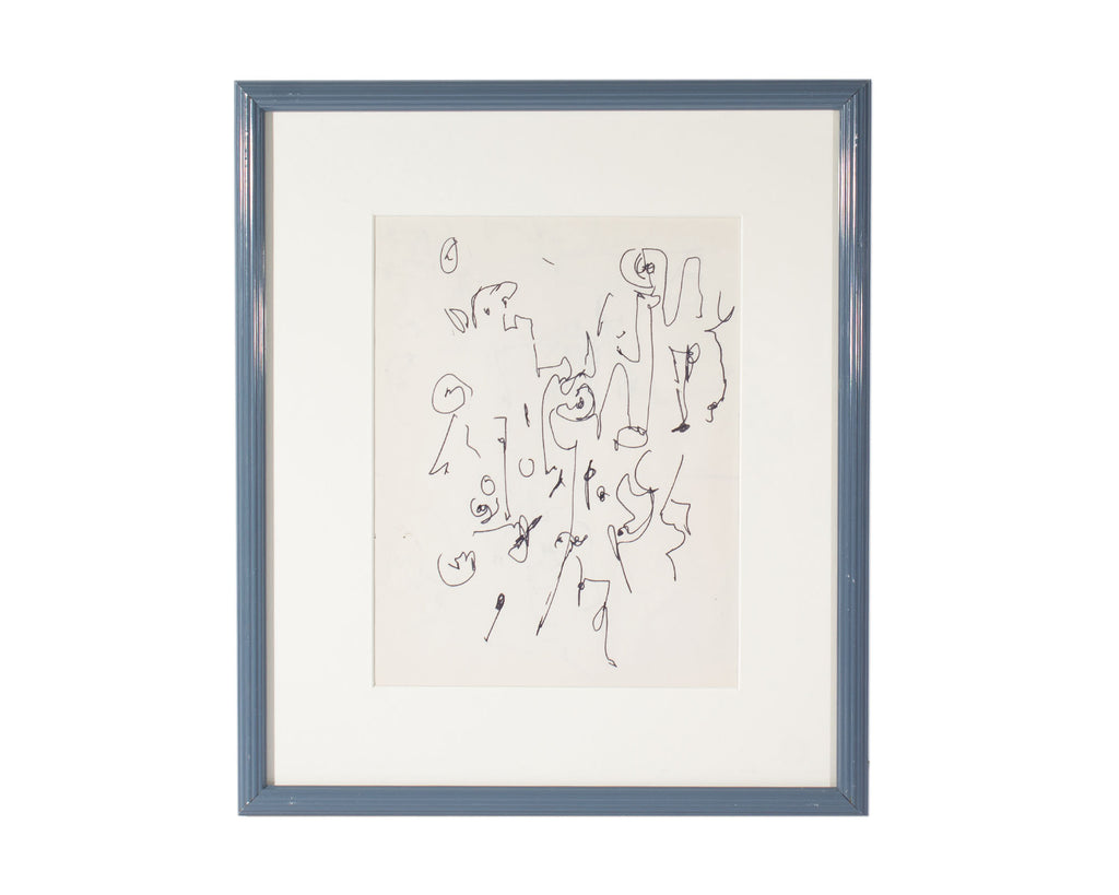 James L. Bruch Abstract Ink Drawing