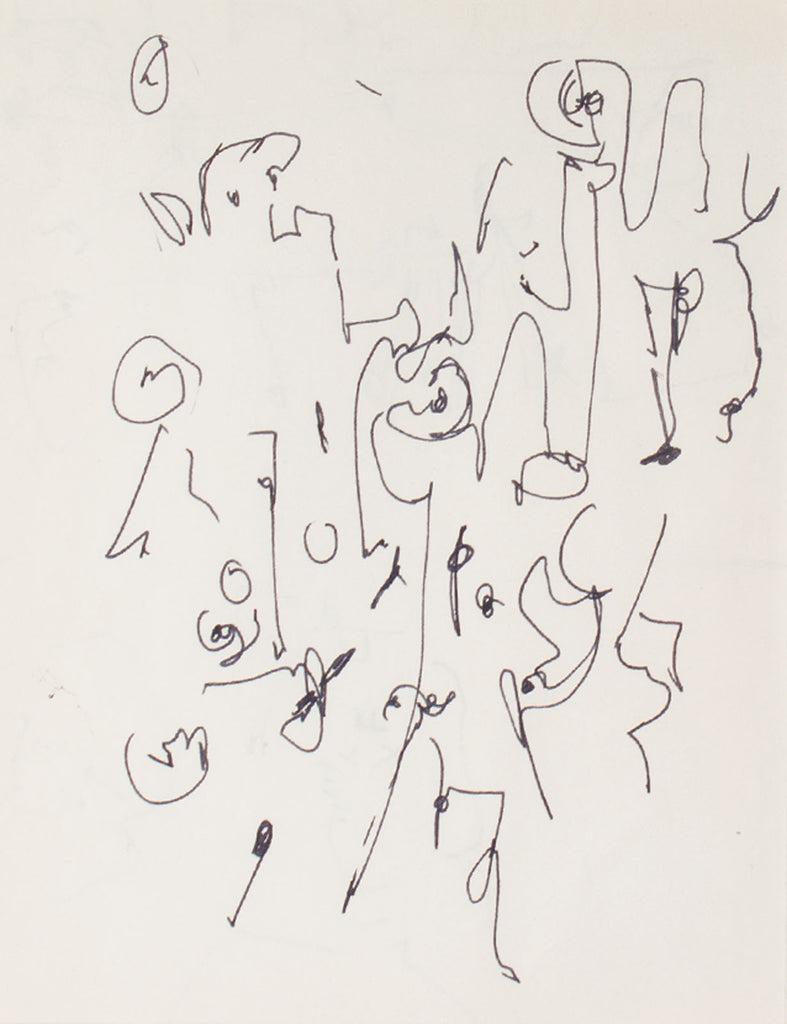 James L. Bruch Abstract Ink Drawing