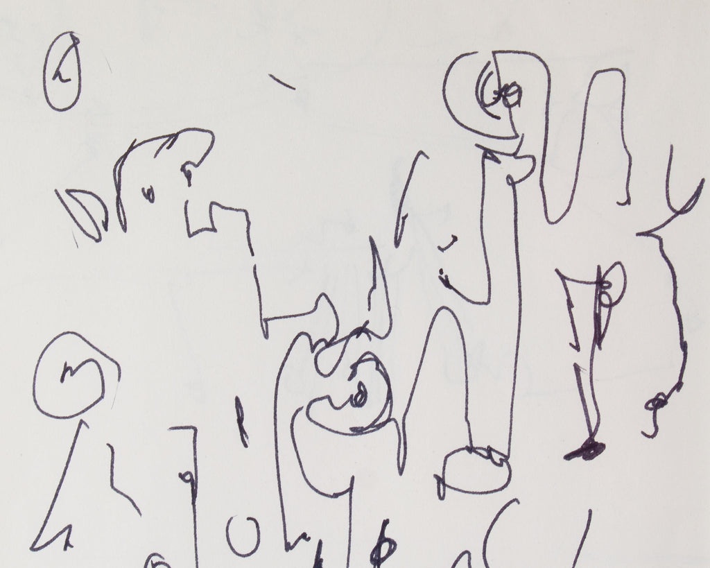 James L. Bruch Abstract Ink Drawing