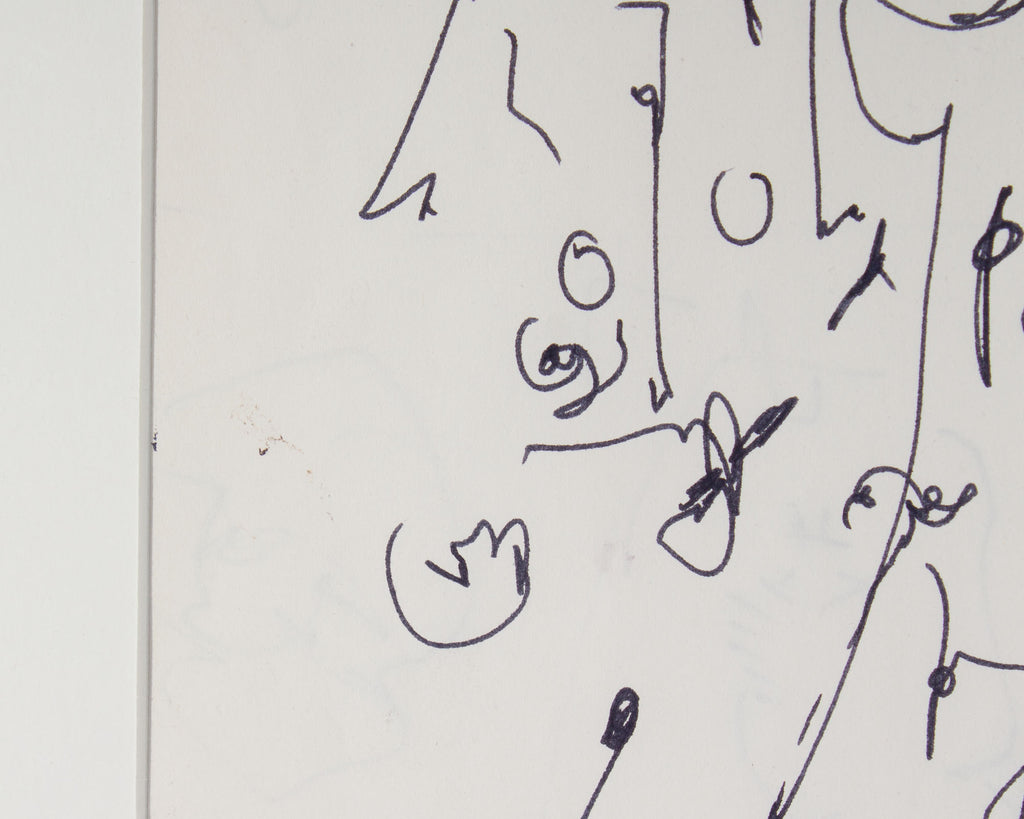 James L. Bruch Abstract Ink Drawing