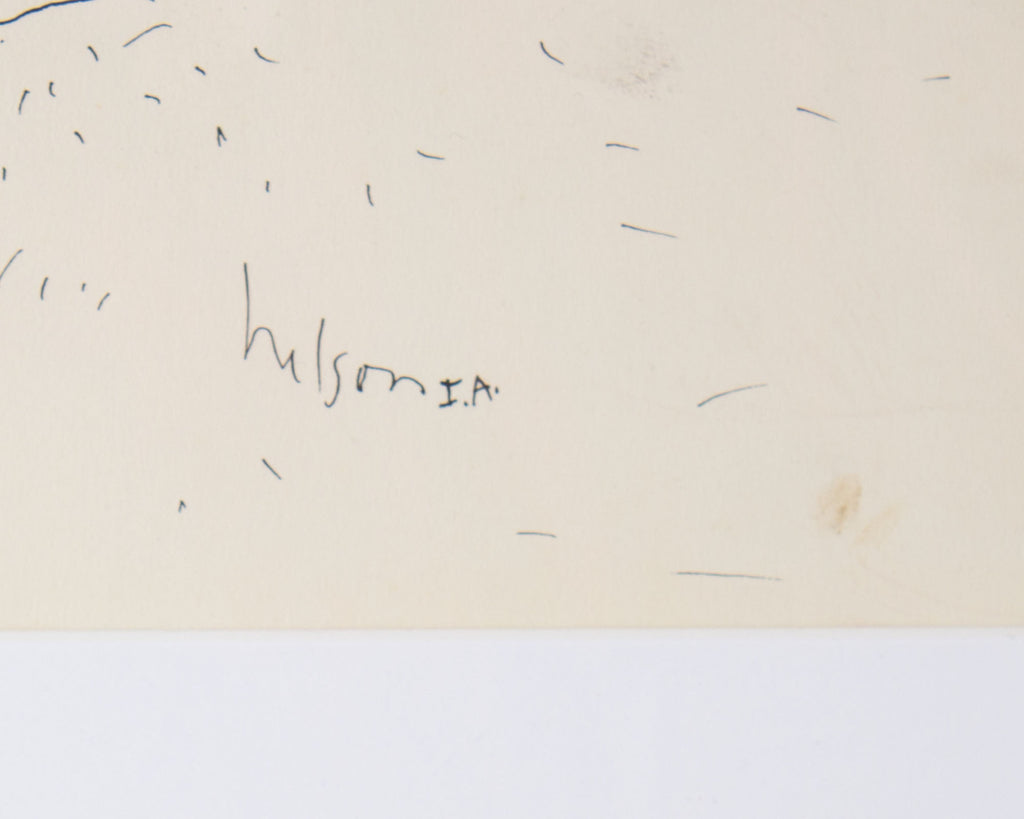 Harry Hilson 1961 “Sea Grape” Ink Drawing
