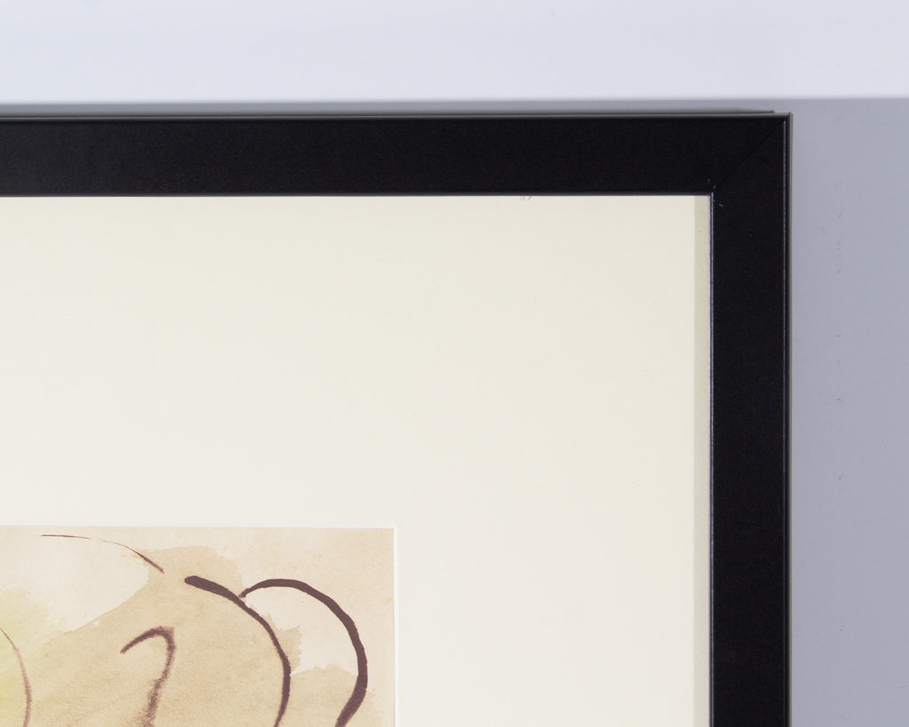 Robert C. Ray Abstract Watercolor Painting of a Rooster