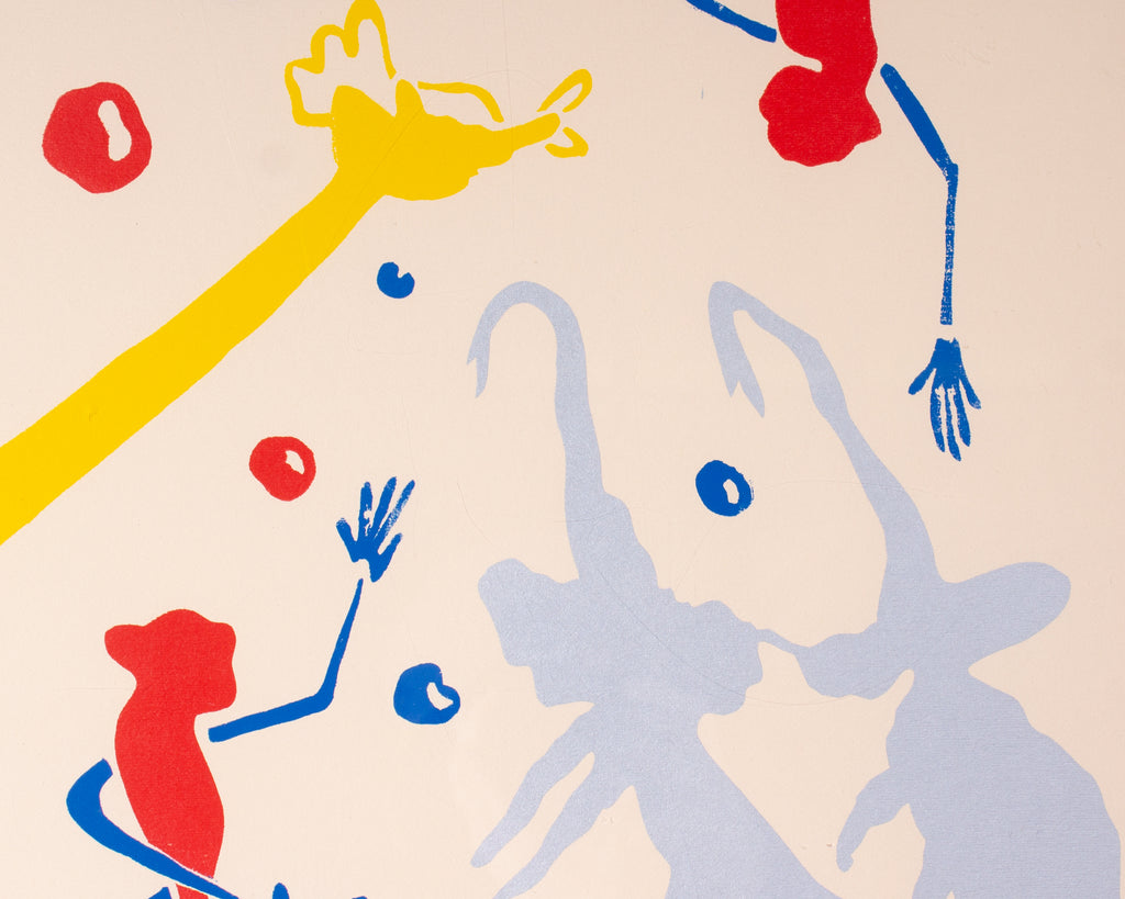 A. Denney 1975 “Le Cirque de la joie” Abstract Serigraph Print