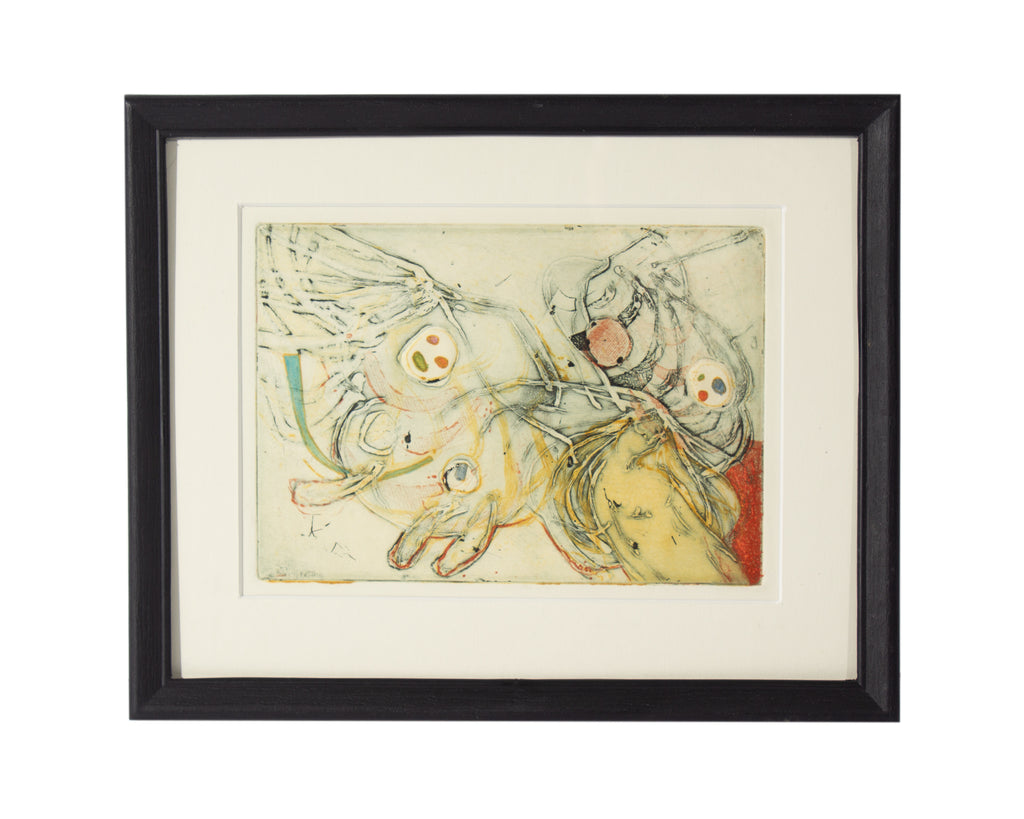 Walter Sorge Abstract Color Etching