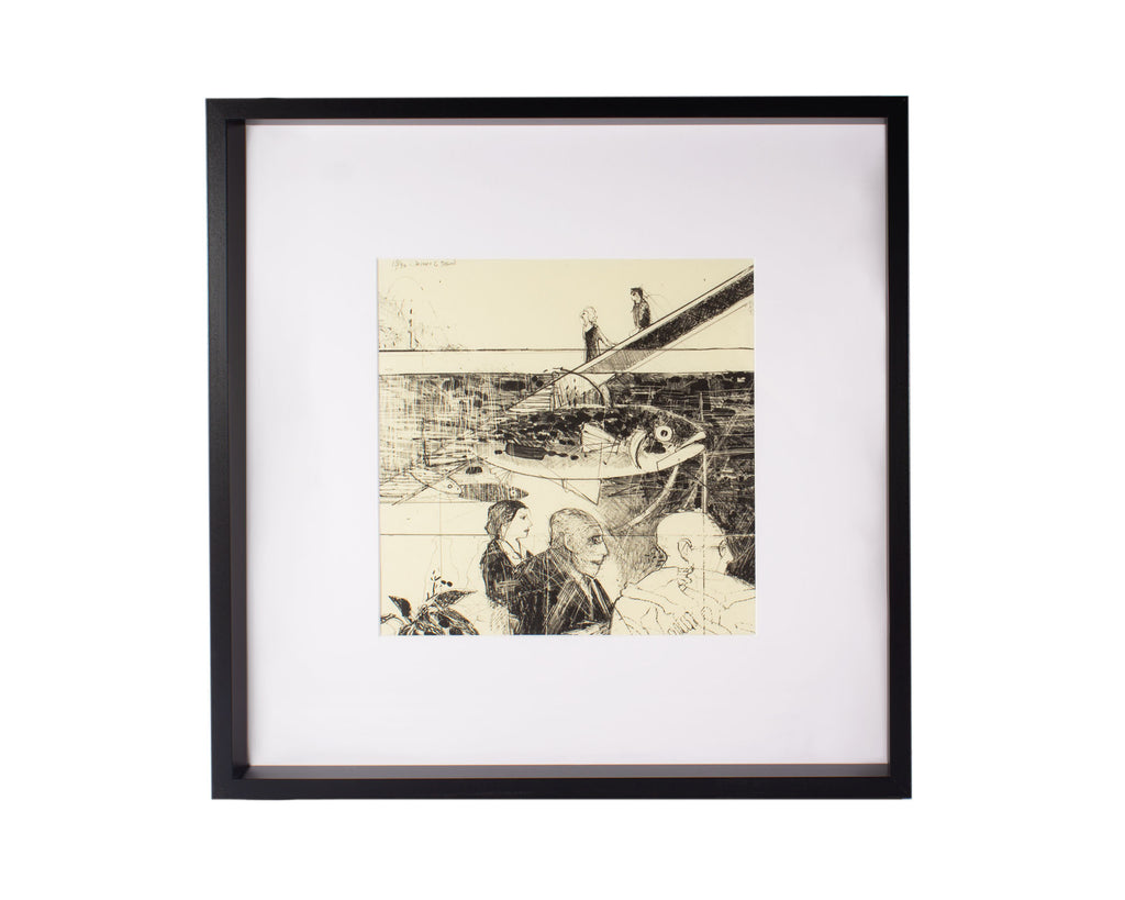 James G. Davis 1989 “Profiles” Lithograph Print