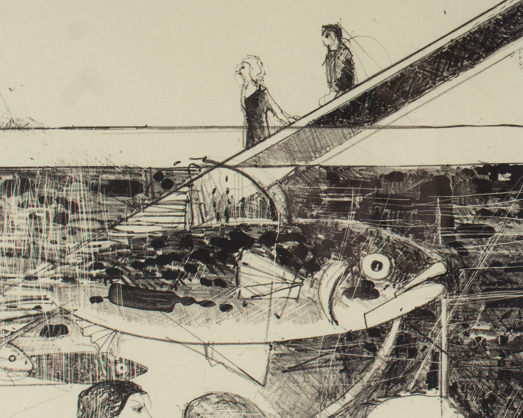 James G. Davis 1989 “Profiles” Lithograph Print
