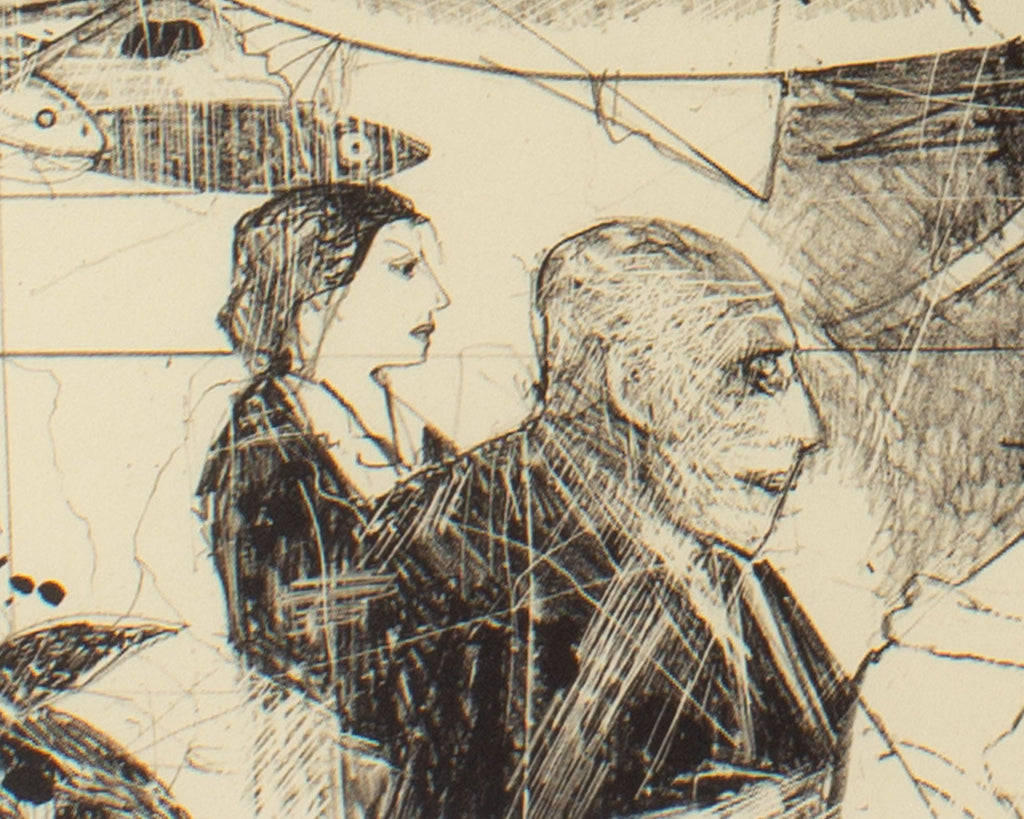 James G. Davis 1989 “Profiles” Lithograph Print