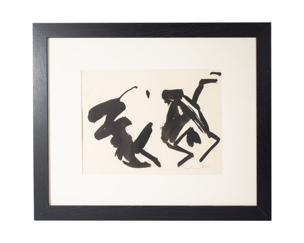 Harry Hilson 1962 Abstract Ink Drawing