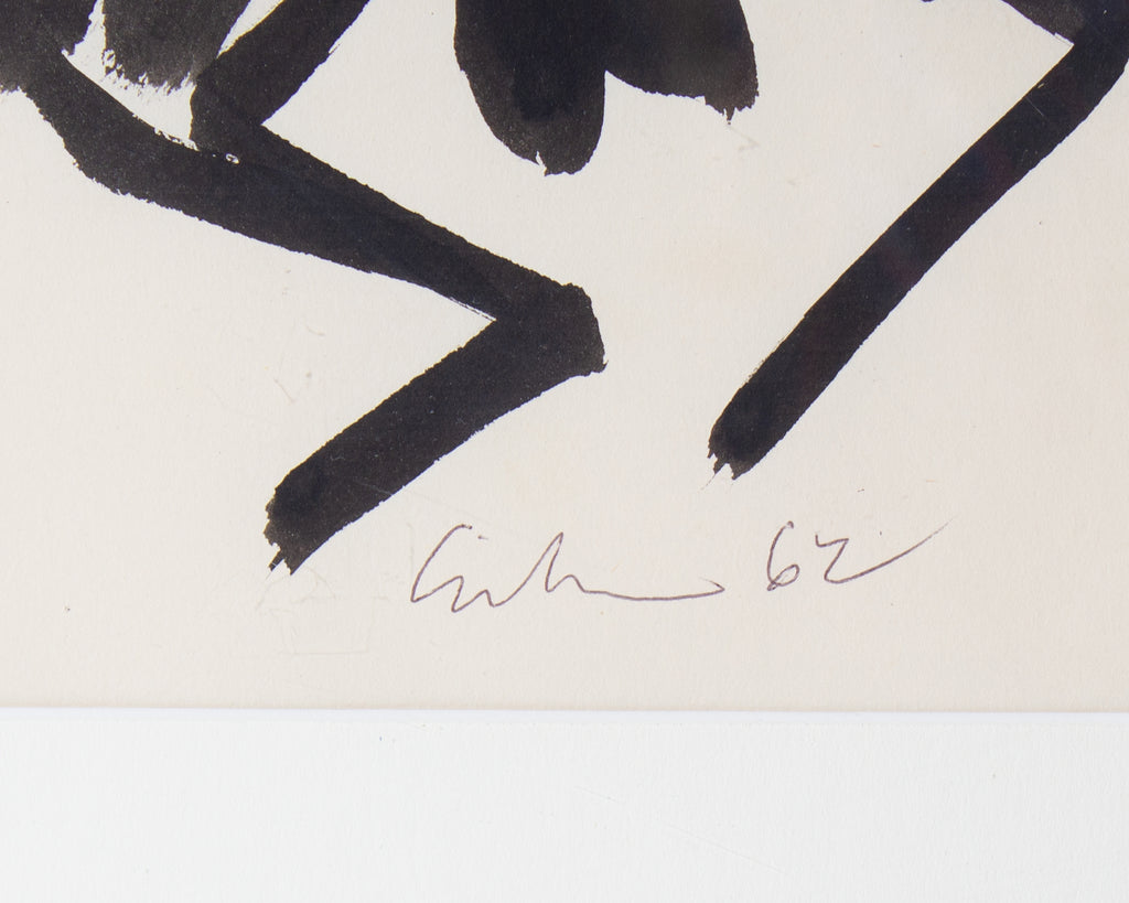 Harry Hilson 1962 Abstract Ink Drawing
