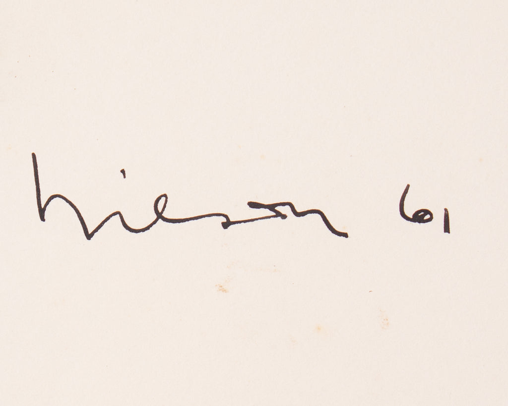 Harry Hilson 1961 Abstract Ink Drawing