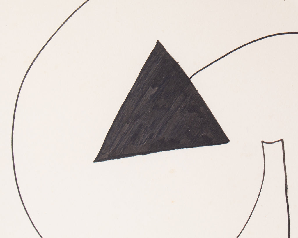 Harry Hilson 1961 Abstract Ink Drawing