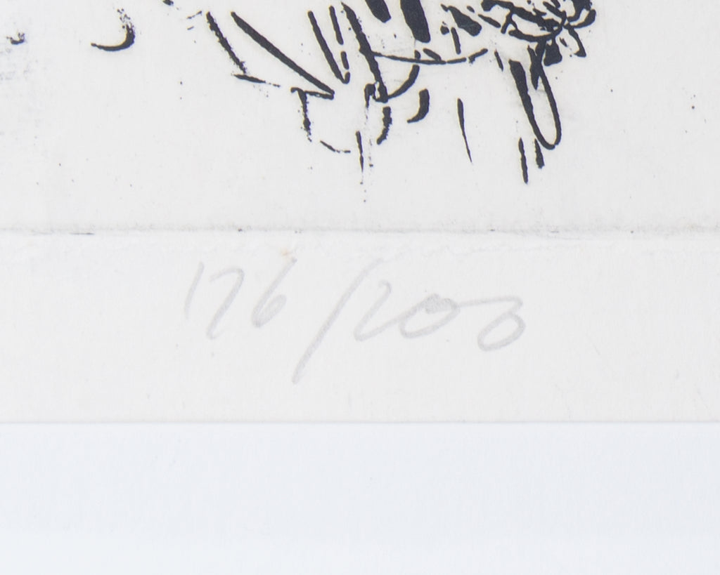 Jennifer Wildman 1973 Abstract Intaglio Print of Sheep