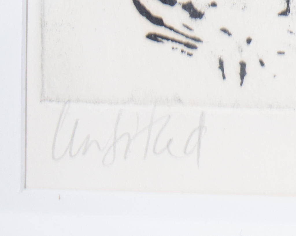 Jennifer Wildman 1973 Abstract Intaglio Print of Sheep
