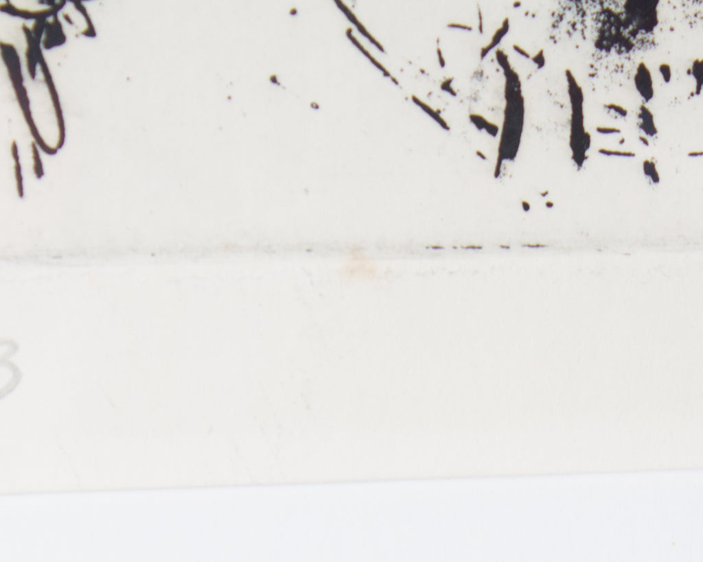 Jennifer Wildman 1973 Abstract Intaglio Print of Sheep