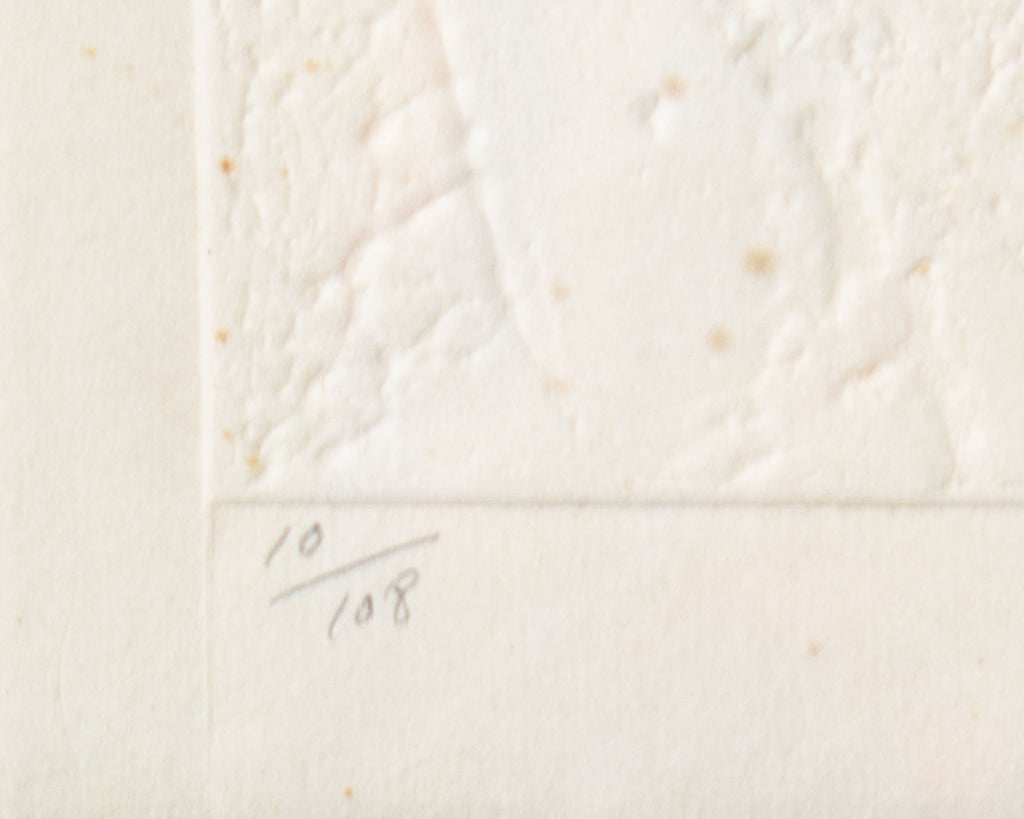 Haku Maki “Poem 71-91 (Nothing)” Embossed Woodblock Print