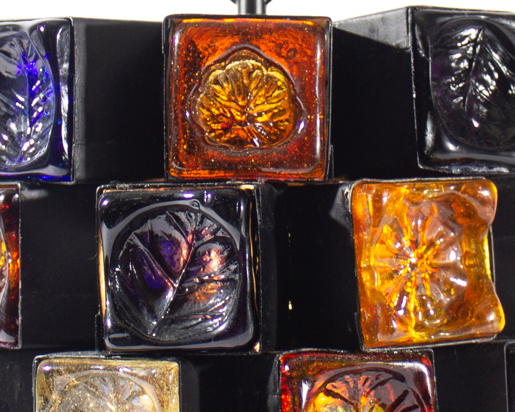 Felipe Delfinger 1970s Feders Mexico Brutalist Glass Pendant Light