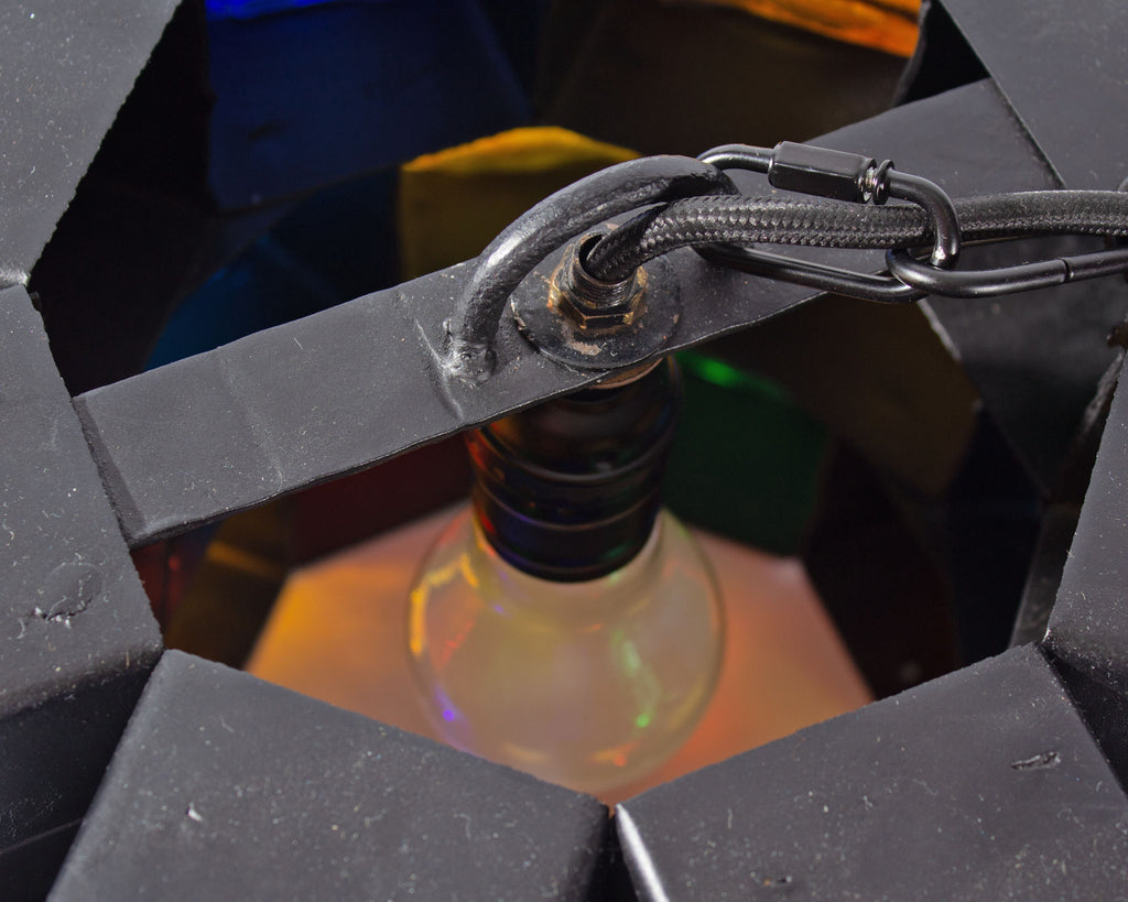 Felipe Delfinger 1970s Feders Mexico Brutalist Glass Pendant Light