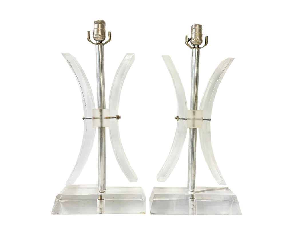 Herb Ritts Attrib. Astrolite Lucite Table Lamps