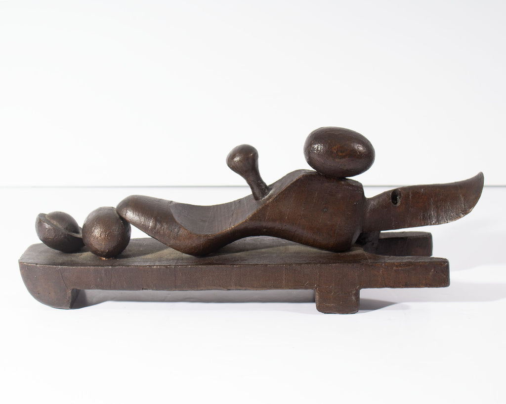 Shirley Scarpetta 1992 “Egg Walker” Bronze Sculpture