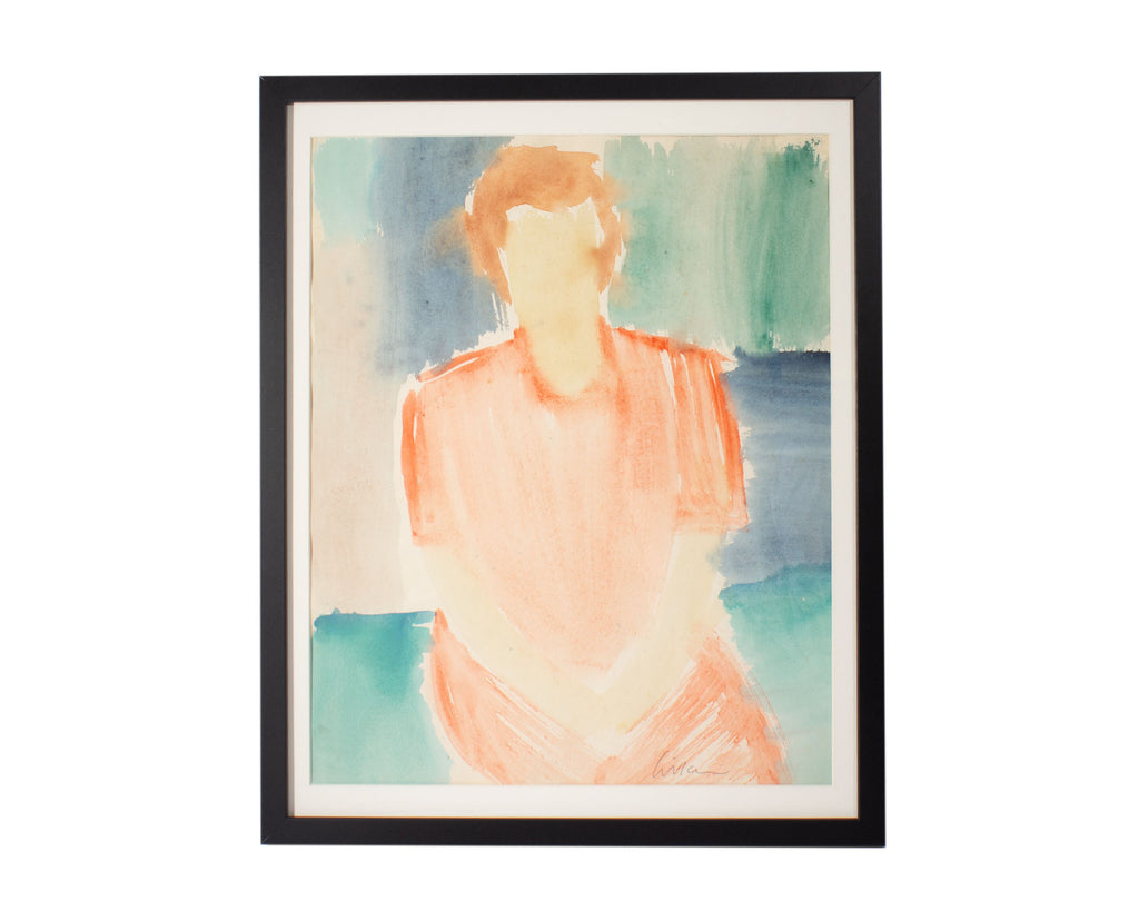 Harry Hilson Abstract Portrait Watercolor Painting