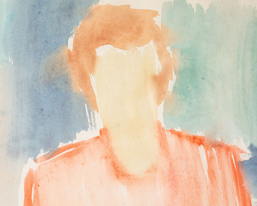 Harry Hilson Abstract Portrait Watercolor Painting