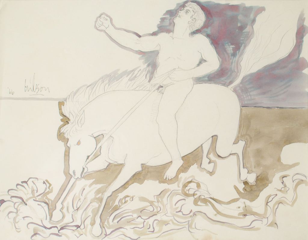 Harry Hilson 1966 Watercolor and Ink Painting