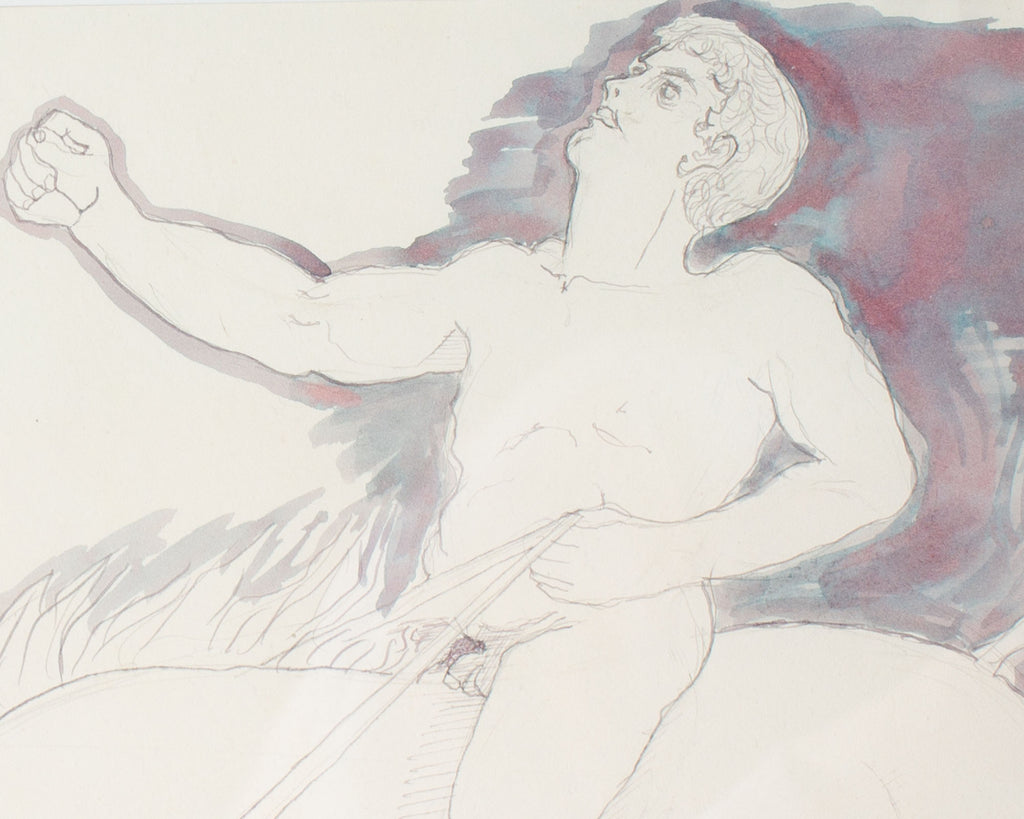 Harry Hilson 1966 Watercolor and Ink Painting