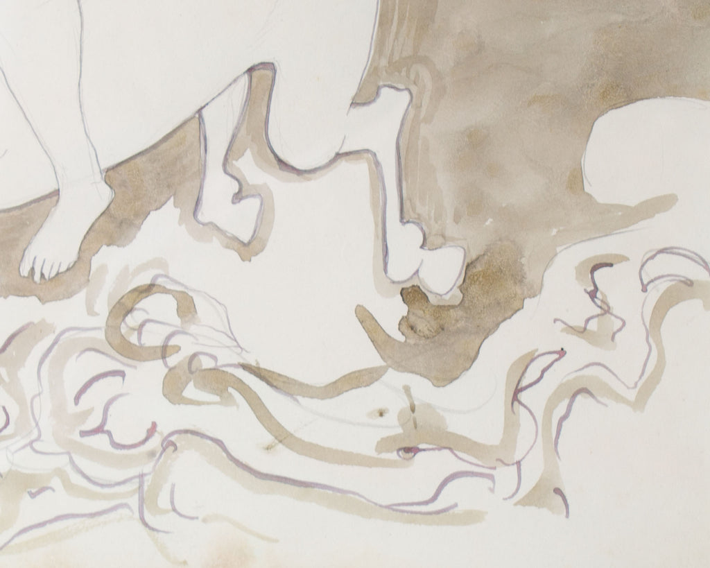 Harry Hilson 1966 Watercolor and Ink Painting