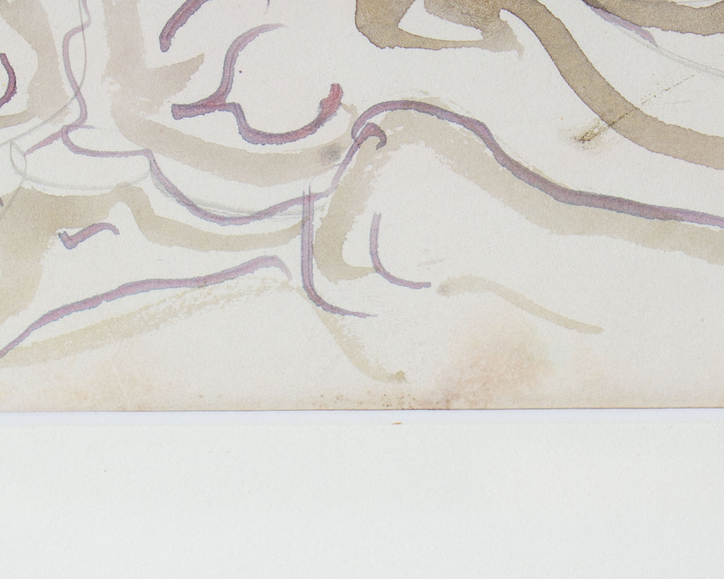 Harry Hilson 1966 Watercolor and Ink Painting
