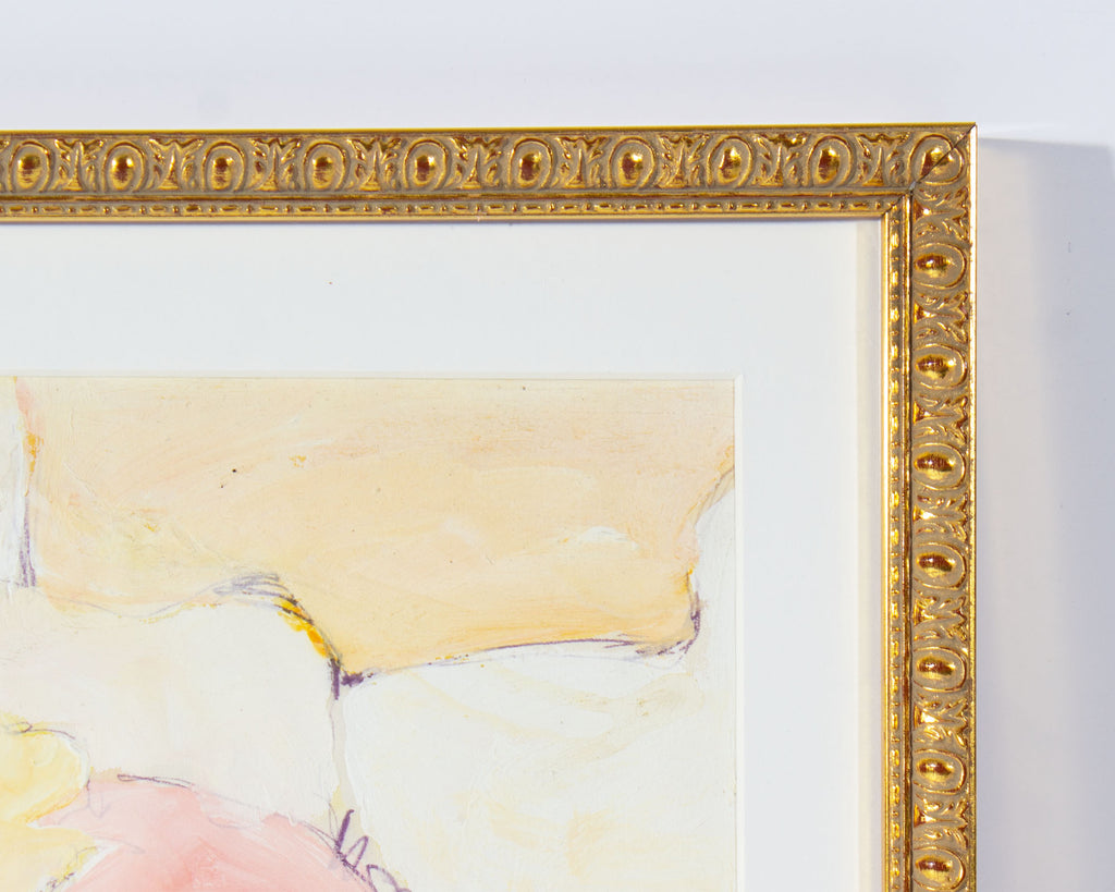 Harry Hilson Abstract Oil on Paper Painting